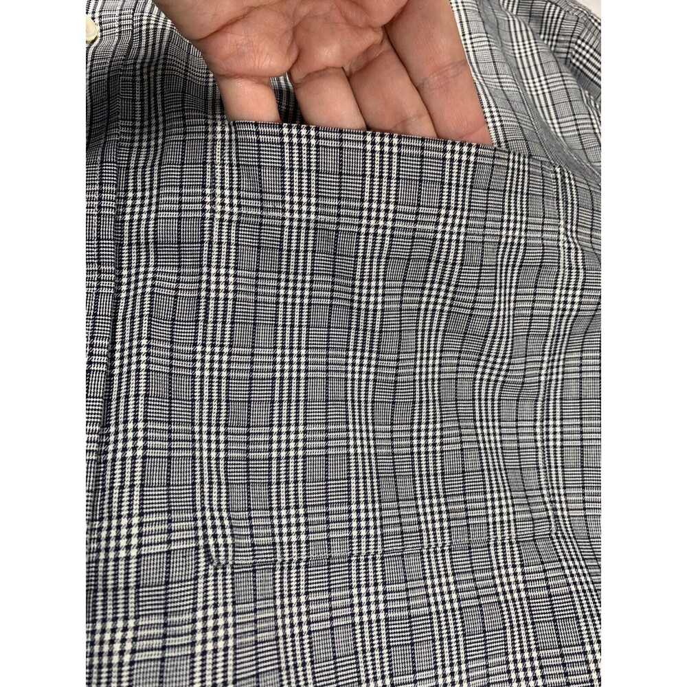 Cutter & Buck Cotton Shirt Mens XL Gray Glen Plaid Button-Up Long Sleeve - Picture 7 of 9